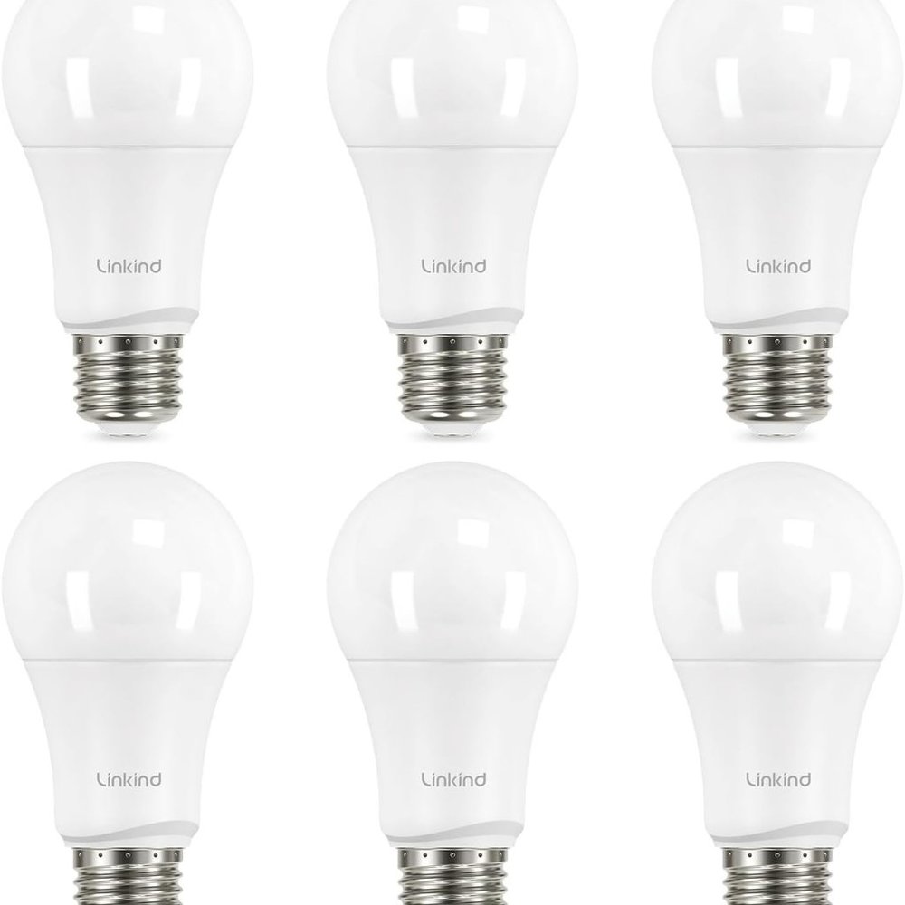 Linkind Dimmable A19 LED Light Bulbs, 100W Equivalent, E26 Base, 5000K Daylight,